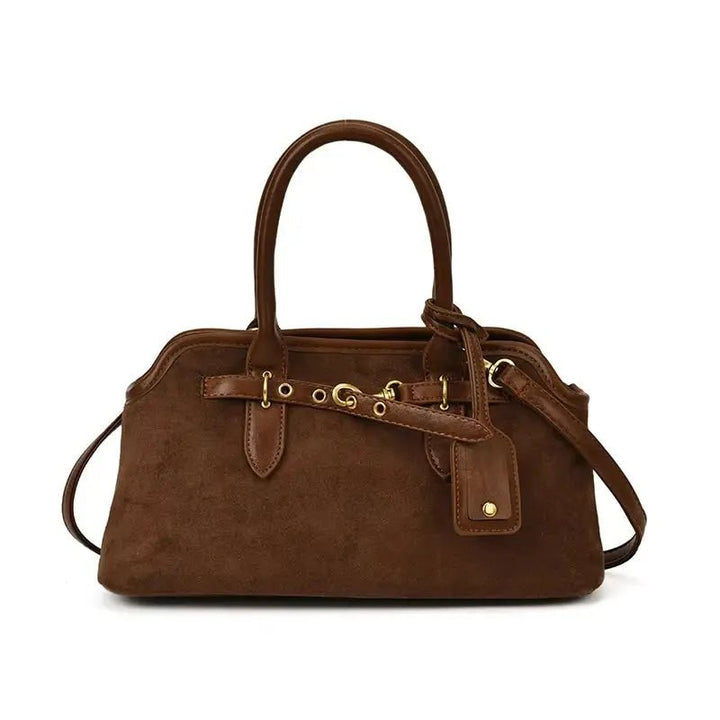 Elegante Damenhandtasche aus Wildleder – Milano Classic Bag - Miraee Paris