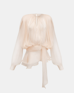 Elegantes Plissee-Kleid mit Gürtel – Chiffon Look für Damen - Miraee Paris