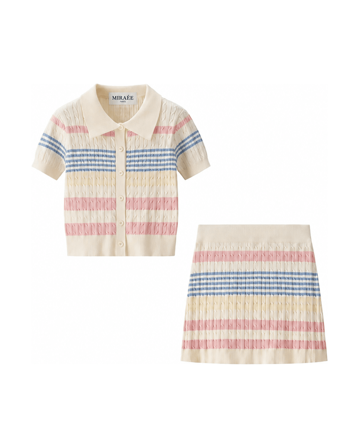 MIRAEE-UNIFORM-2026 | ELENA – Elegantes Damen-2-Teiler-Set – freigestellte Produktansicht auf weißem Hintergrund