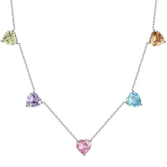 Élise – Pastell Herz-Choker mit funkelnden Zirkonia - MIRAÉE PARIS