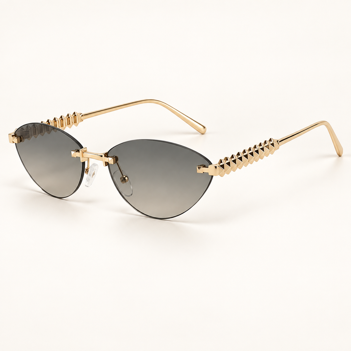 Élodie Cat-Eye Sonnenbrille – Gläser- und Bügeldetail