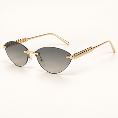 Élodie Cat-Eye Sonnenbrille – Gläser- und Bügeldetail