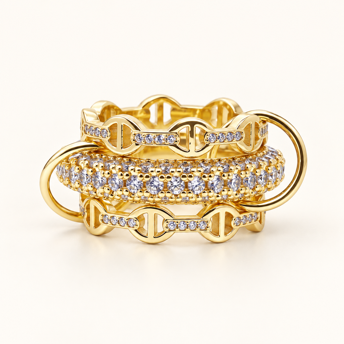 Élodie Zirkonia Ring – Goldfassung und Steinbesatz im Detail