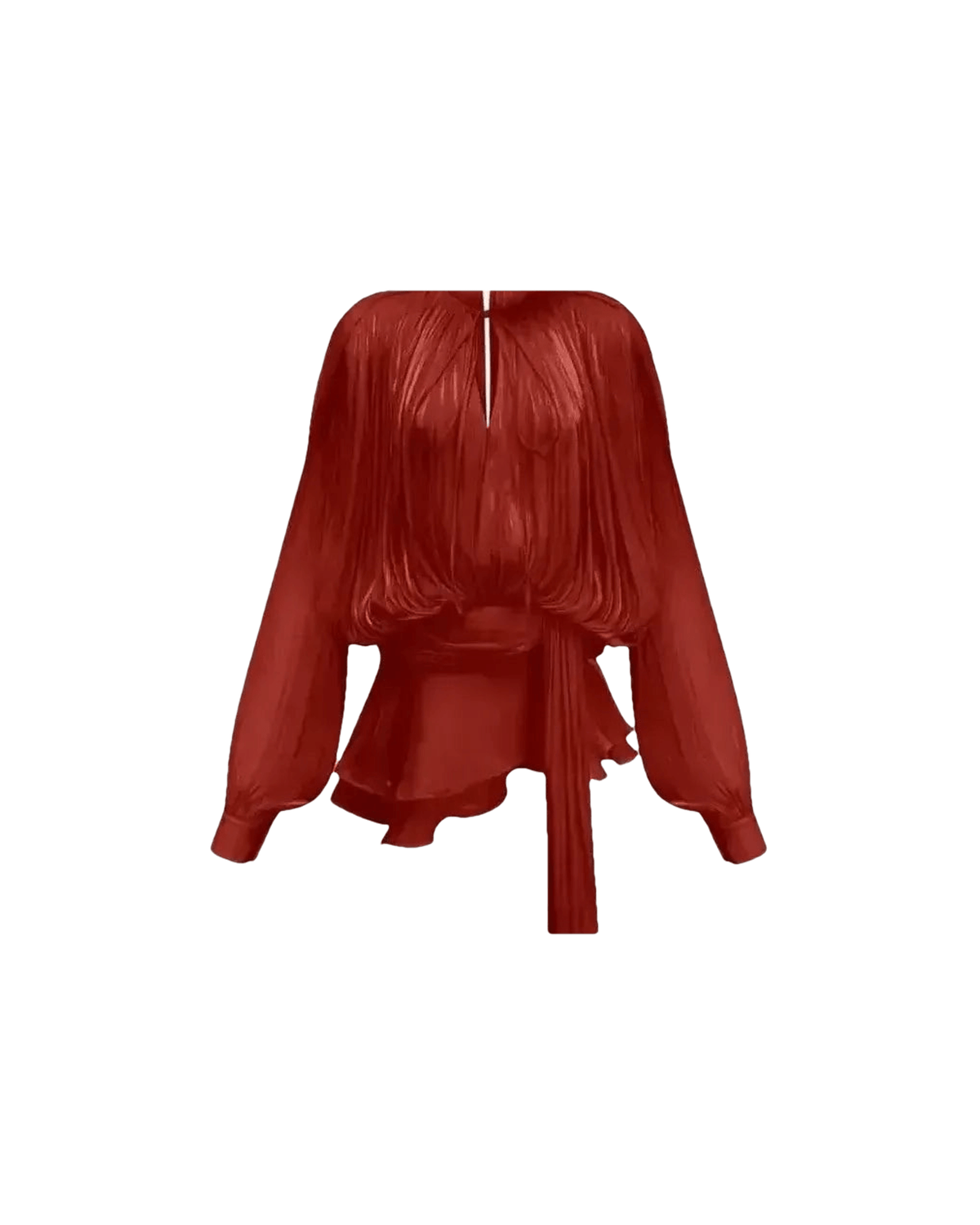 MIRAEE-UNIFORM-2026 | ÉLOÏSE – Elegantes Plissee-Kleid fließend – Red – freigestellte Produktansicht auf weißem Hintergrund