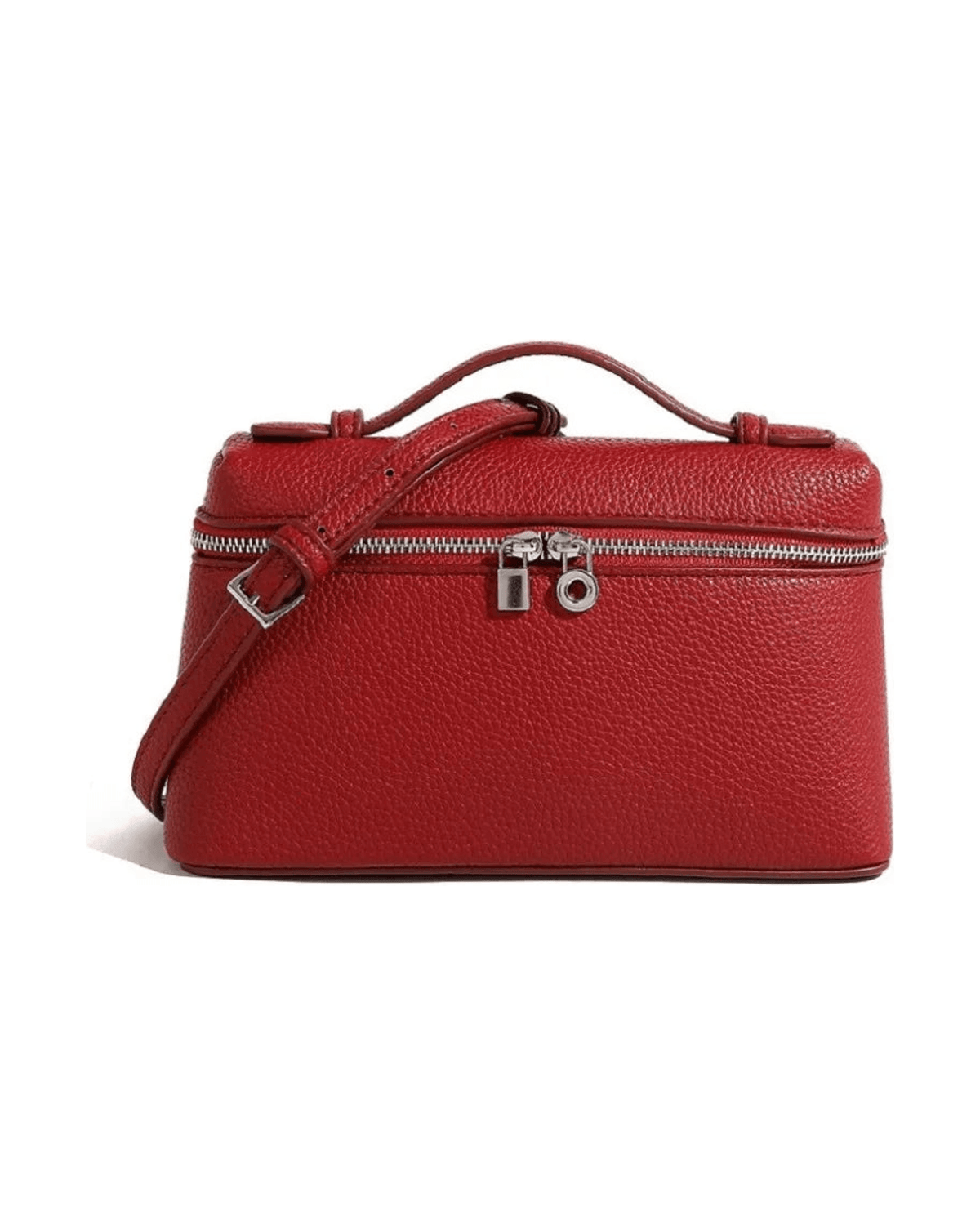 MIRAEE-UNIFORM-2026 | ÉLOISE – Elegante Mini Schulter- & Umhängetasche – Rot – freigestellte Produktansicht auf weißem Hintergrund