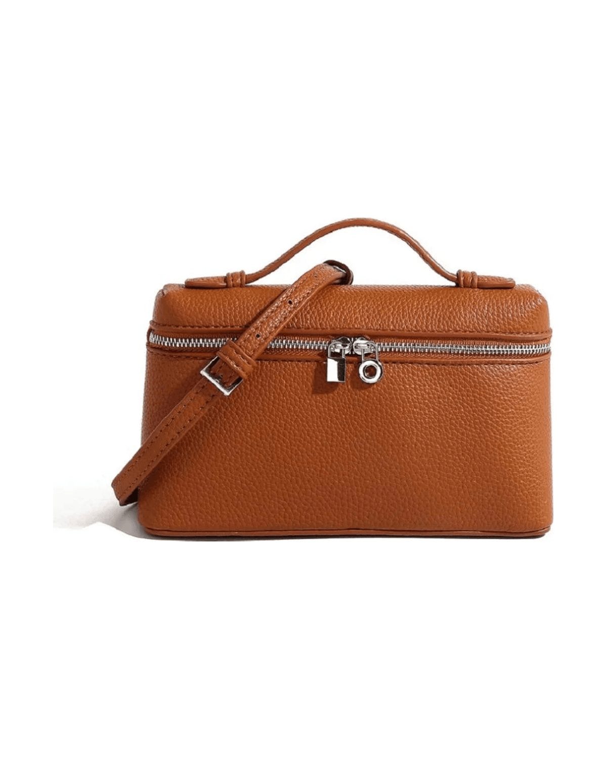 MIRAEE-UNIFORM-2026 | ÉLOISE – Elegante Mini Schulter- & Umhängetasche – Braun – freigestellte Produktansicht auf weißem Hintergrund