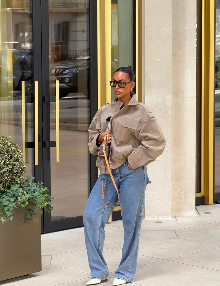 Exklusive Lederjacke im Utility - Design - Miraee Paris