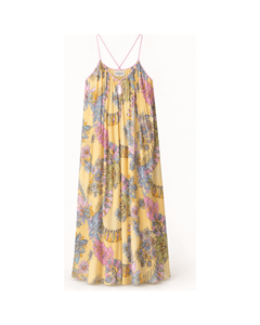 MIRAEE-UNIFORM-2026 | AMÉLIE Chiffon Maxi Kleid – Florales Sommerkleid mit Rückenausschnitt – freigestellte Produktansicht auf weißem Hintergrund