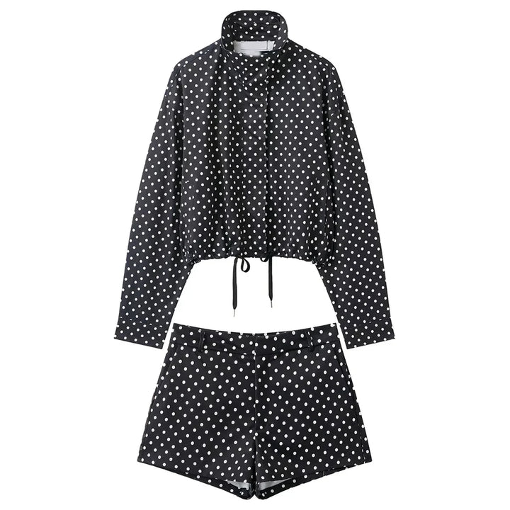 HANA – Gepunktete Jacke & Shorts Set - ZAYVI