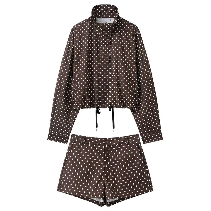HANA – Gepunktete Jacke & Shorts Set - ZAYVI