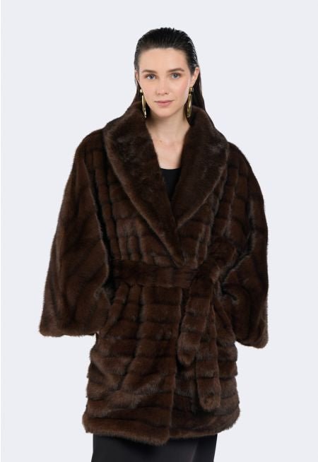 ISABÈLLE - Eleganter Kunstpelz Mantel - Miraee Paris