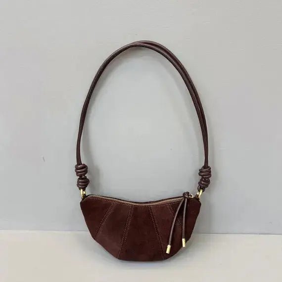 Italian suede shoulder bag “Luna” - Miraee Paris