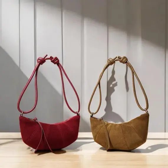 Italian suede shoulder bag “Luna” - Miraee Paris