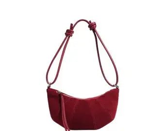 Italian suede shoulder bag “Luna” - Miraee Paris
