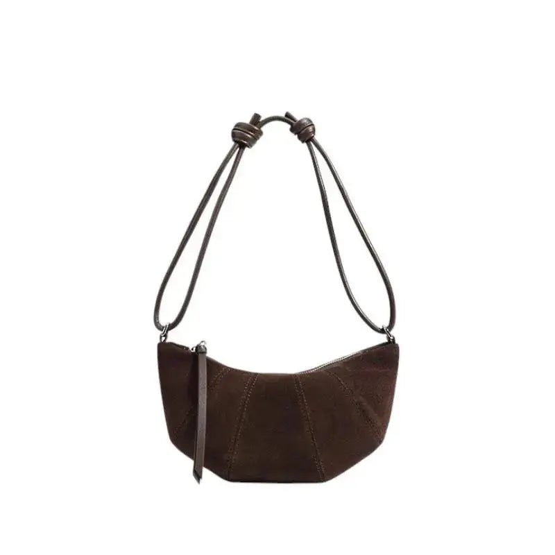 Italian suede shoulder bag “Luna” - Miraee Paris