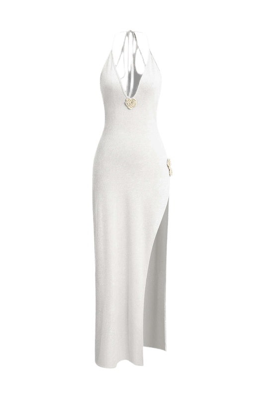 Ivory Allure – Skulpturales Abendkleid mit tiefem Rückenausschnitt - Miraee Paris 