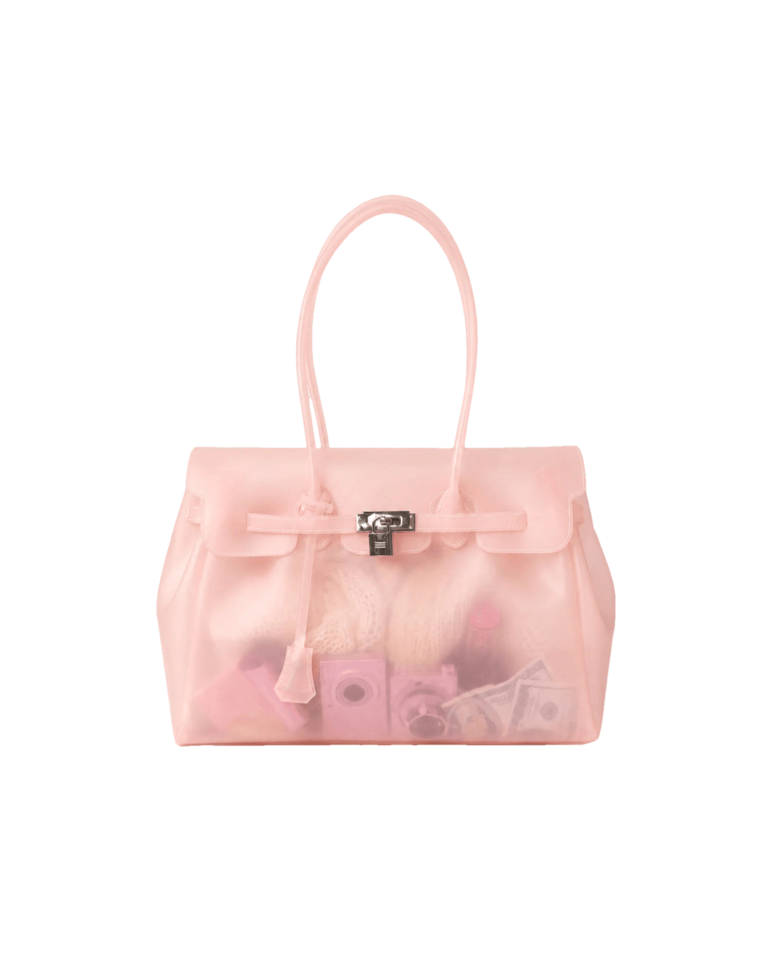 MIRAEE-UNIFORM-2026 | Jelly Firkin Bag – Die It-Bag 2026 – Rosa – freigestellte Produktansicht auf weißem Hintergrund