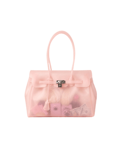 MIRAEE-UNIFORM-2026 | Jelly Firkin Bag – Die It-Bag 2026 – Rosa – freigestellte Produktansicht auf weißem Hintergrund