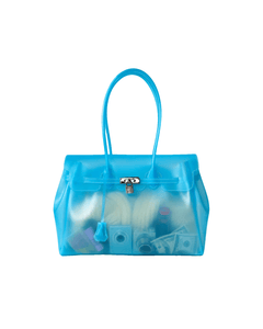 MIRAEE-UNIFORM-2026 | Jelly Firkin Bag – Die It-Bag 2026 – Blau – freigestellte Produktansicht auf weißem Hintergrund