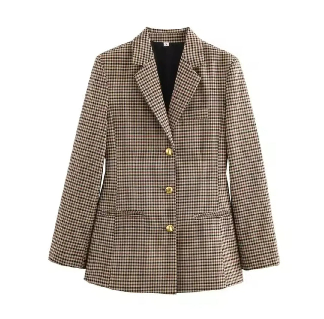 Klassischer Karo Blazer - Miraee Paris