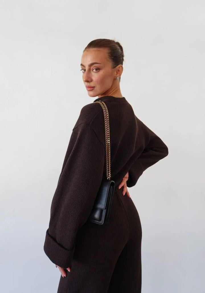 Knit Zip Set – Moderner Strick - Zweiteiler von Miraéeparis - Miraee Paris