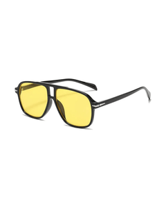 MIRAEE-UNIFORM-2026 | Leopard Pilot Sonnenbrille – Black yellow/As the picture – freigestellte Produktansicht auf weißem Hintergrund