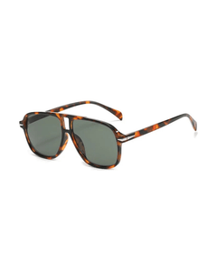 MIRAEE-UNIFORM-2026 | Leopard Pilot Sonnenbrille – Leopard dark green/As the picture – freigestellte Produktansicht auf weißem Hintergrund