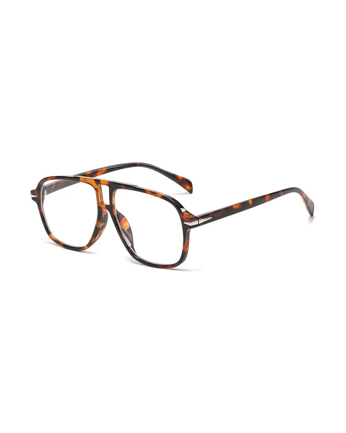 MIRAEE-UNIFORM-2026 | Leopard Pilot Sonnenbrille – Leopard clear/As the picture – freigestellte Produktansicht auf weißem Hintergrund