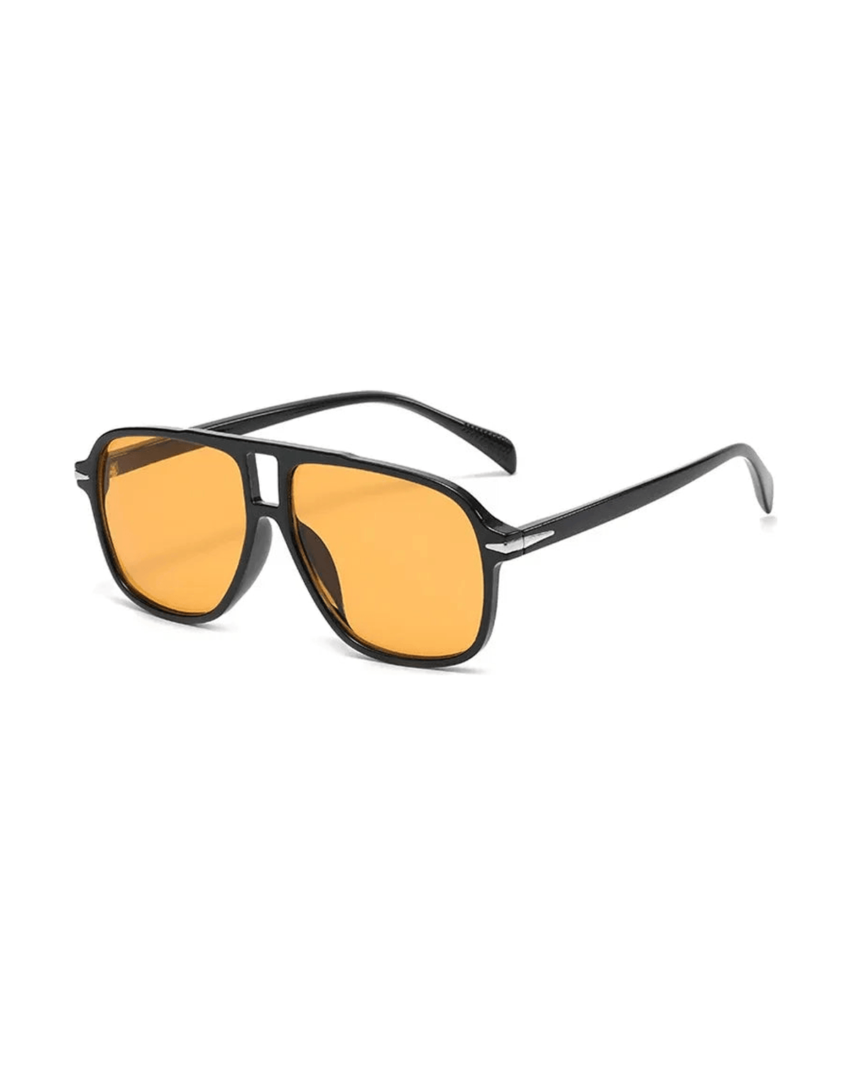 MIRAEE-UNIFORM-2026 | Leopard Pilot Sonnenbrille – Black orange/As the picture – freigestellte Produktansicht auf weißem Hintergrund