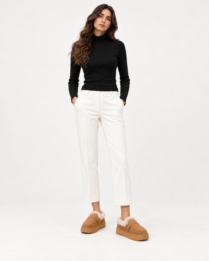 LIVIA Plateau-Hausschuhe Braun – einheitliches MIRAÉE Model