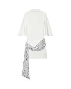 MIRAEE-UNIFORM-2026 | LUMI – Elegantes Pailletten-Minikleid mit weiten Ärmeln – 3 – freigestellte Produktansicht auf weißem Hintergrund