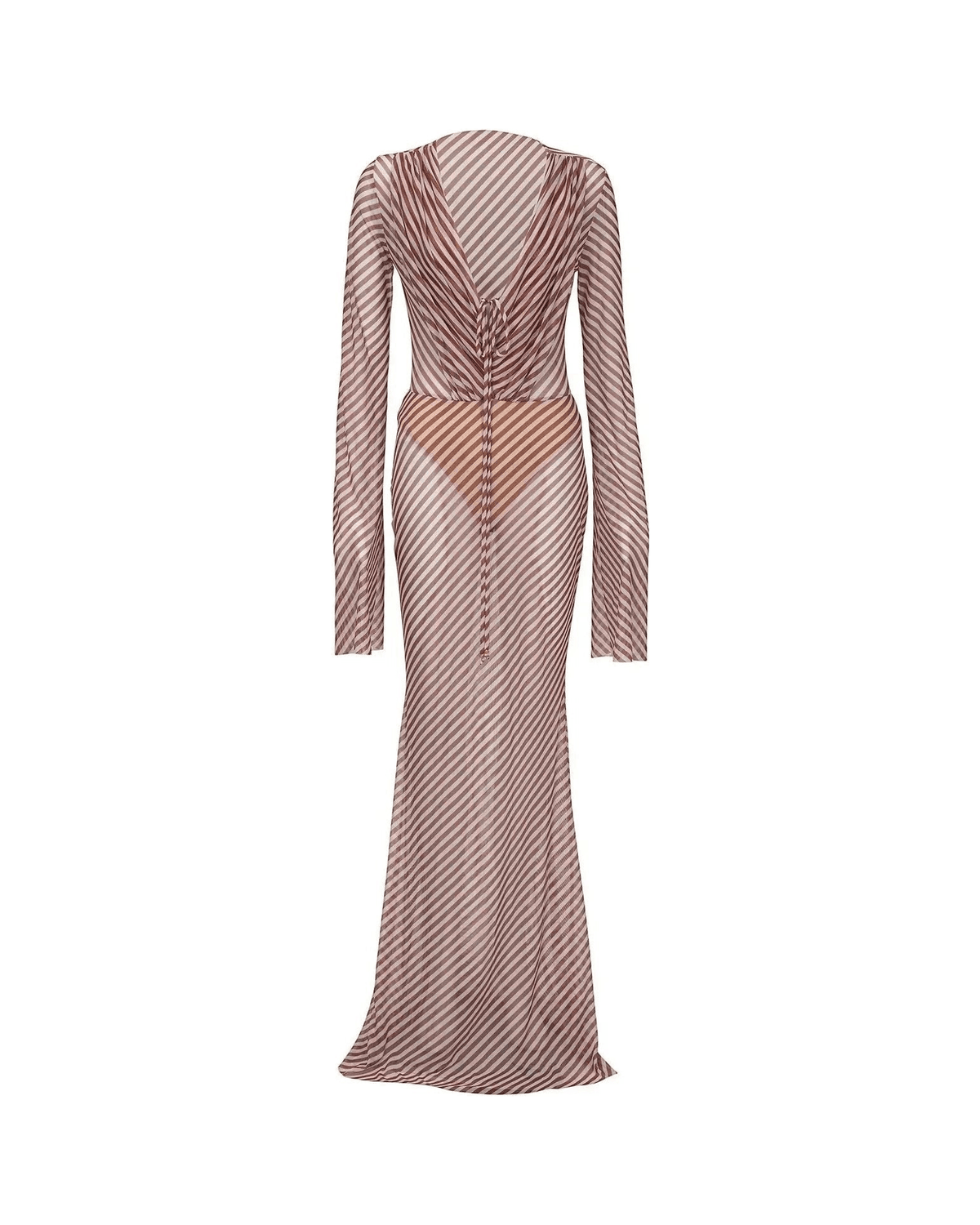 MIRAEE-UNIFORM-2026 | LUNA STRIPE – Sexy Bikini-Kleid als Cover-Up gestreift – 1 – freigestellte Produktansicht auf weißem Hintergrund