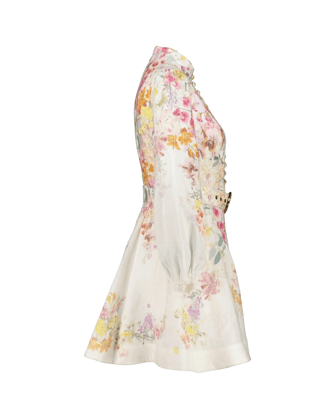 MIRAEE-UNIFORM-2026 | Miraée Paris Aurora Bloom – Kleid mit Gürtel – freigestellte Produktansicht auf weißem Hintergrund