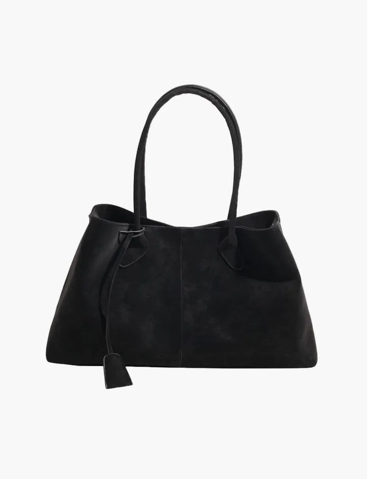 MILA – Stilvolle Ledertasche für jeden Tag, elegante schwarze Ledertasche, perfekt für Büro und Freizeit.