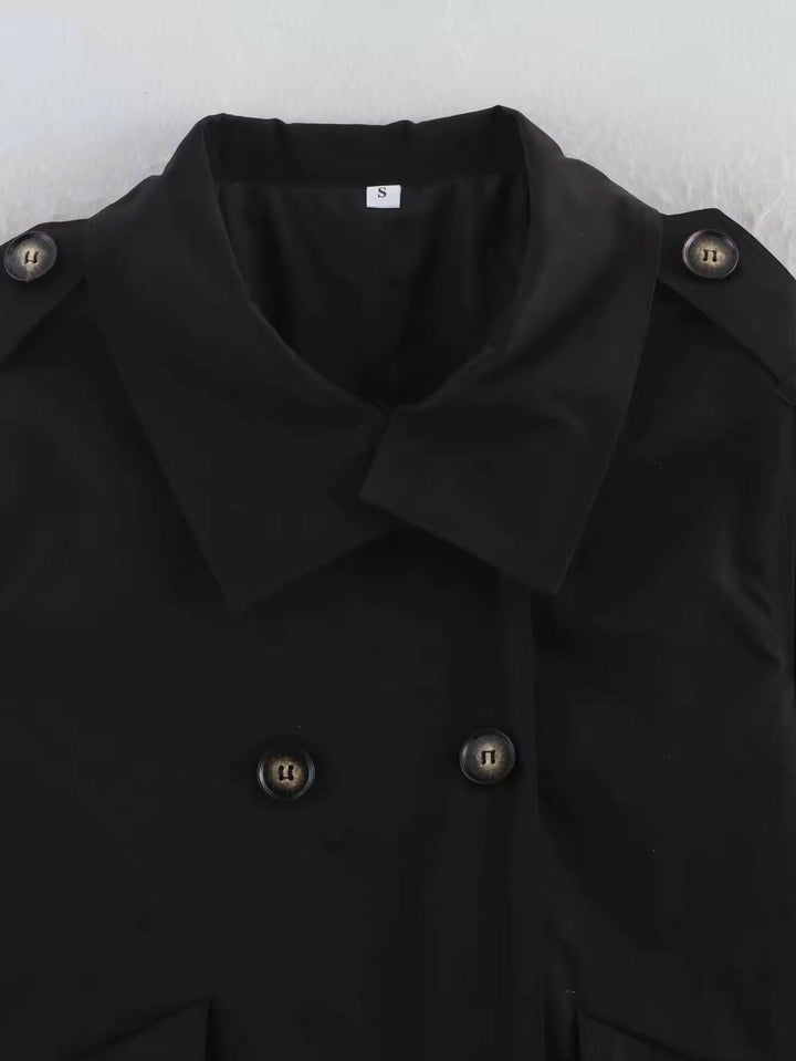 Miraeeparis Oversized Trenchjacke – Kurzer Designer Trenchcoat für Damen.