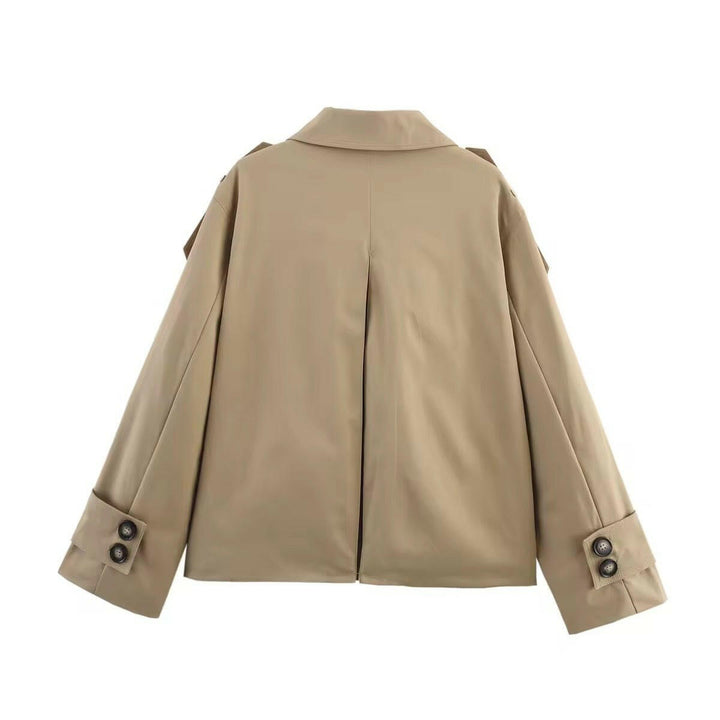 Miraeeparis Oversized Trenchjacke – Kurzer Designer Trenchcoat für Damen.