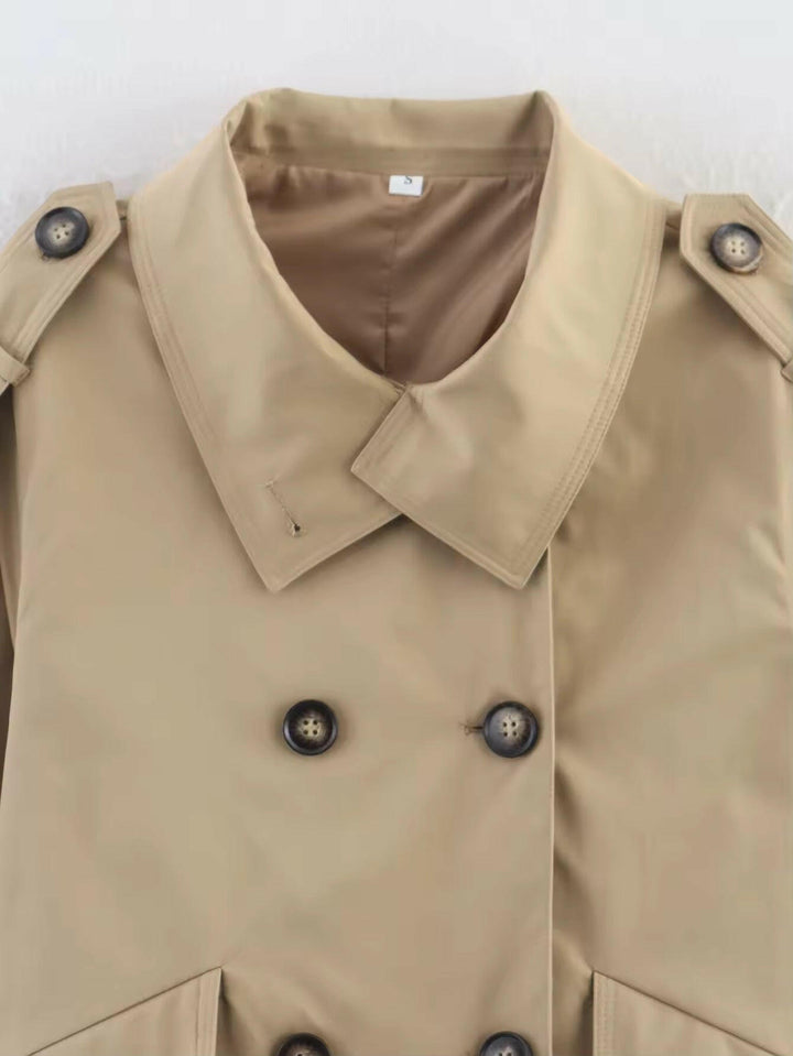 Miraeeparis Oversized Trenchjacke – Kurzer Designer Trenchcoat für Damen.