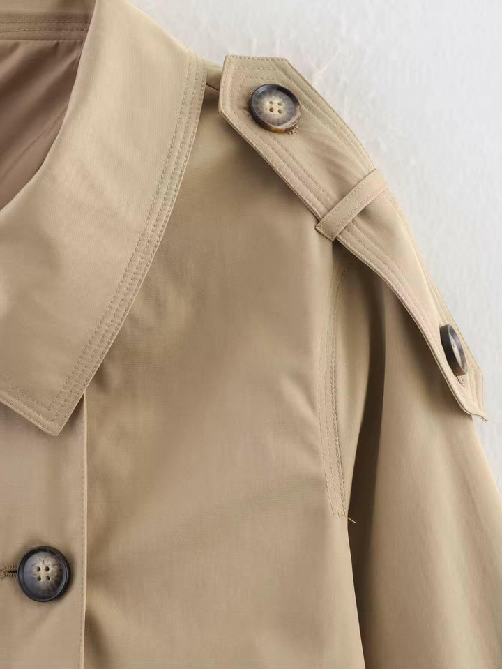 Miraeeparis Oversized Trenchjacke – Kurzer Designer Trenchcoat für Damen.