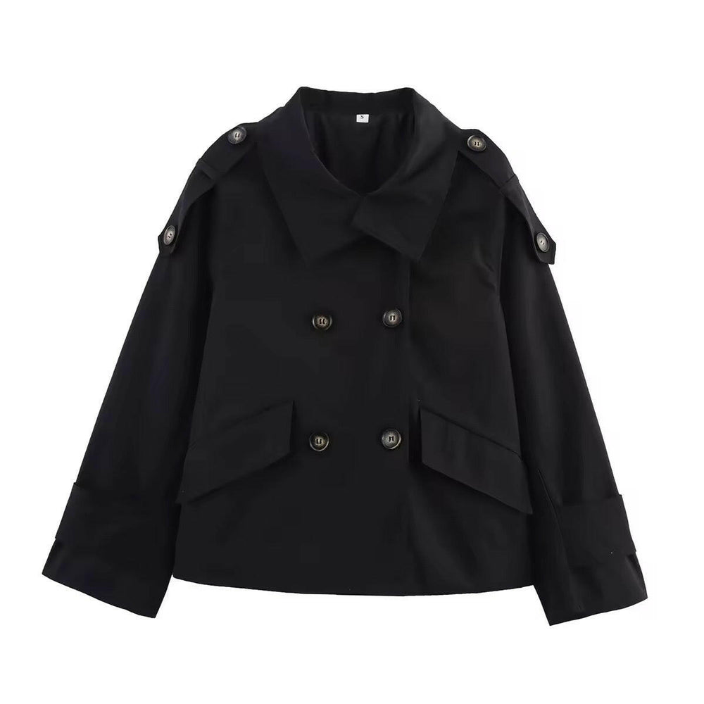 Miraeeparis Oversized Trenchjacke – Kurzer Designer Trenchcoat für Damen.