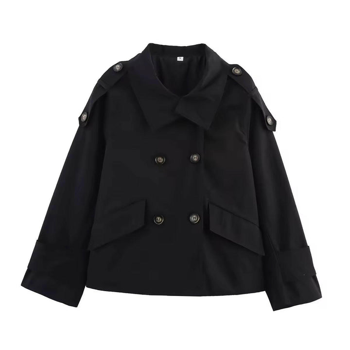 Miraeeparis Oversized Trenchjacke – Kurzer Designer Trenchcoat für Damen.
