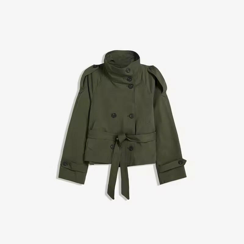 Miraeeparis Oversized Trenchjacke – Kurzer Designer Trenchcoat für Damen.