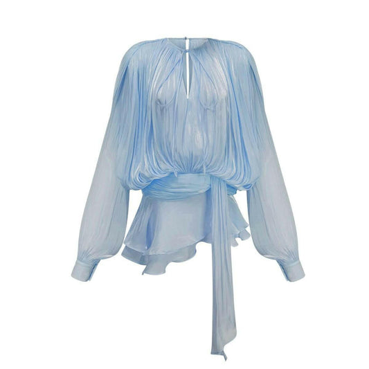Elara Plissee-Kleid in Himmelblau - Miraee Paris 