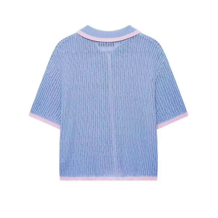 Summer Knit Set „Sky Pastel“ – 2-teiliges Strick-Set in Blau & Rosa.