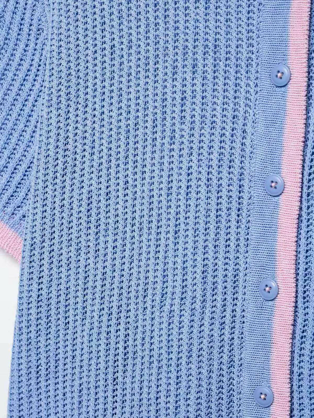 Summer Knit Set „Sky Pastel“ – 2-teiliges Strick-Set in Blau & Rosa.