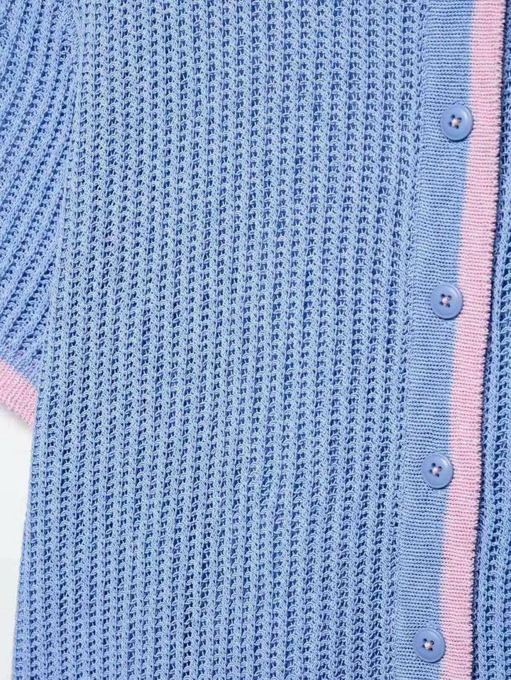 Summer Knit Set „Sky Pastel“ – 2-teiliges Strick-Set in Blau & Rosa.