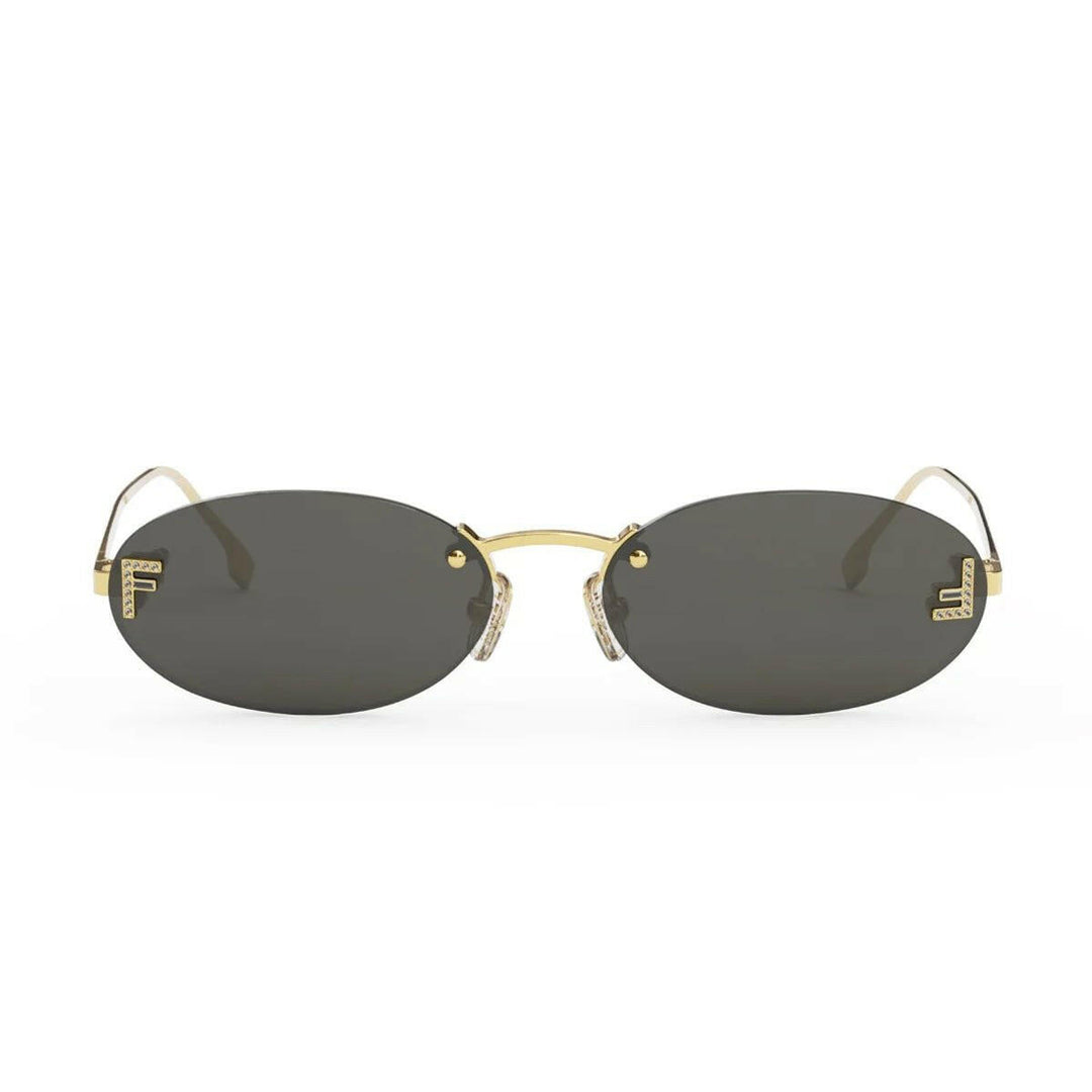 Sonnenbrille mit goldfarbenem Rahmen & Kristalldetails – Damen Accessoire mit Stil.
