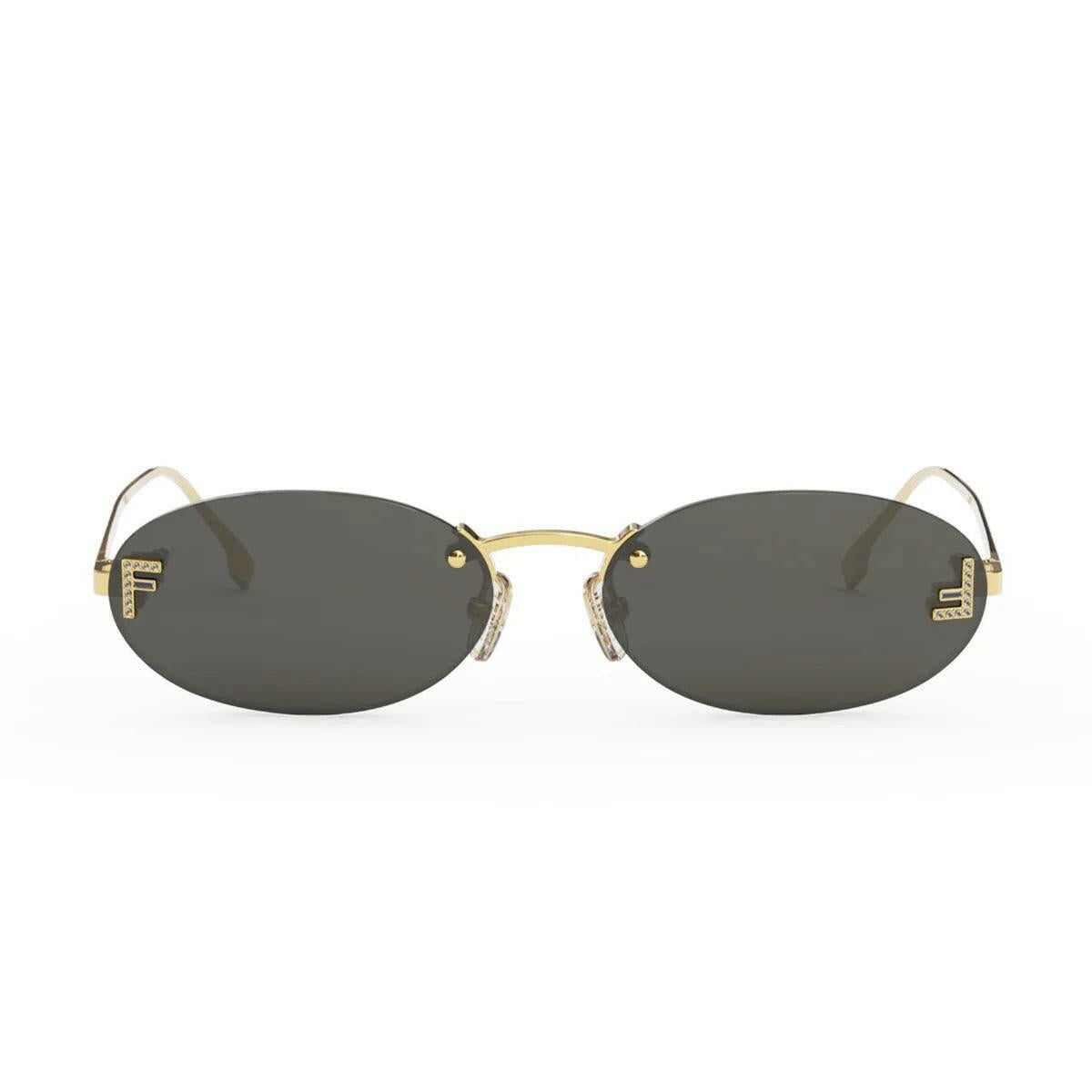 Sonnenbrille mit goldfarbenem Rahmen & Kristalldetails – Damen Accessoire mit Stil - Miraee Paris 