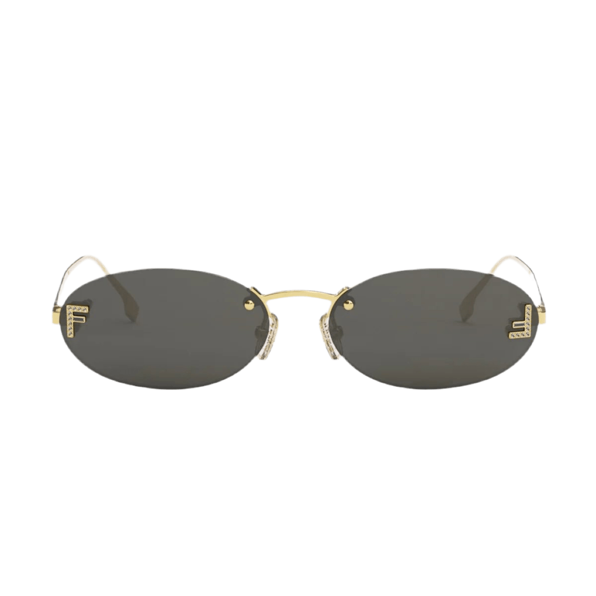Sonnenbrille mit goldfarbenem Rahmen & Kristalldetails – Damen Accessoire mit Stil - Miraee Paris 
