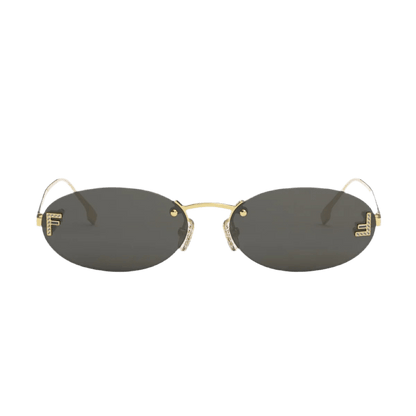 Sonnenbrille mit goldfarbenem Rahmen & Kristalldetails – Damen Accessoire mit Stil - Miraee Paris 