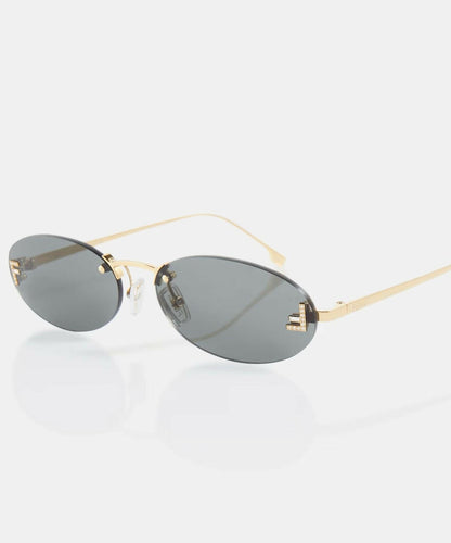 Sonnenbrille mit goldfarbenem Rahmen & Kristalldetails – Damen Accessoire mit Stil - Miraee Paris 